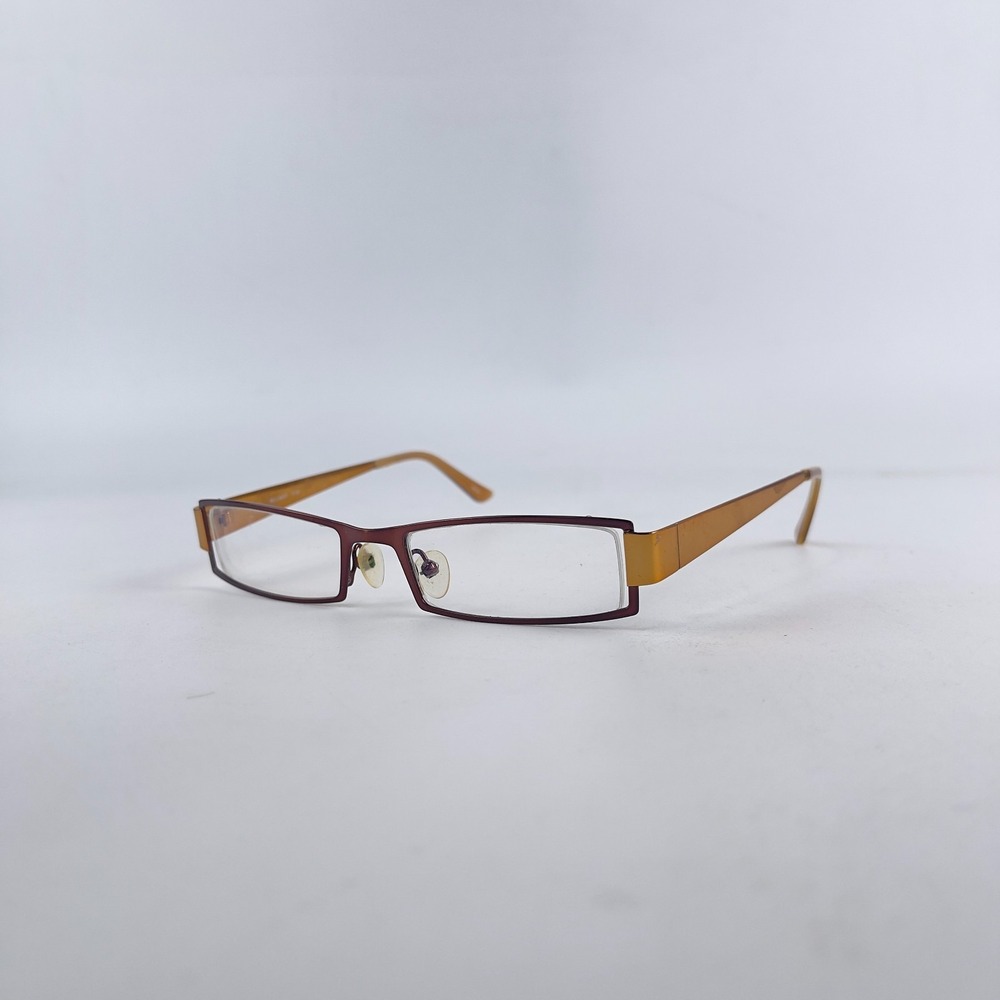 Bellagio B345 Women's Eyeglasses Frame Maroon & Yellow Full Rim 49-18-135 mm